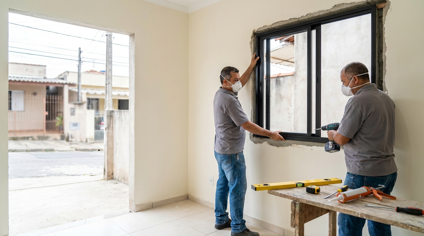 Esquadria de alumínio preta em Petrópolis-RJ